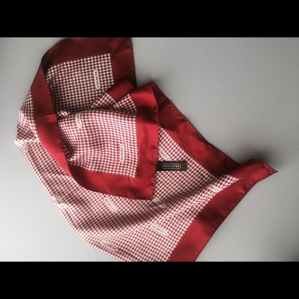 Coach red scarf